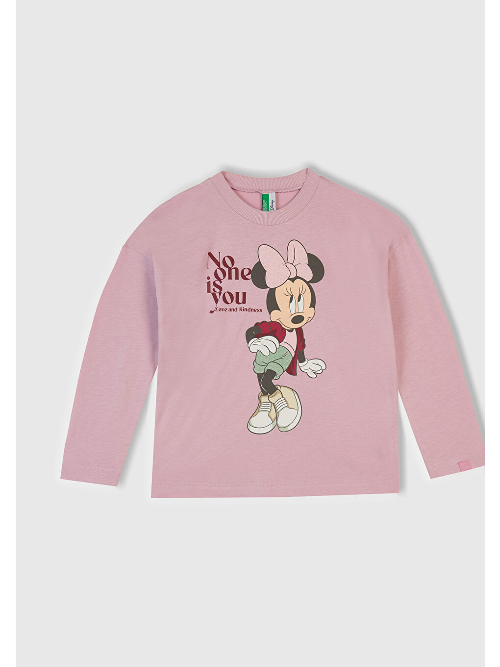 Kız Çocuk Toz Pembe-Fuşya Üstü Baskılı Altı Desenli Paçası Kıvrık Pijama Takımı-2