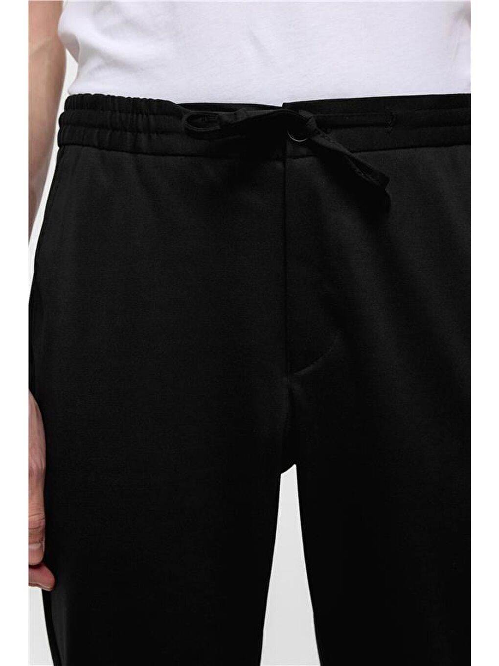 Siyah Slim Düz Pantolon-3