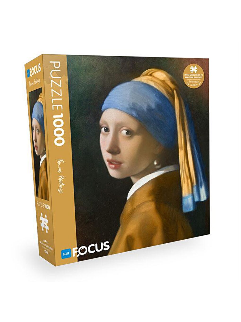 Blue Focus Karışık 1000 Parça Puzzle Girl with a Pearl Earring (İnci Küpeli Kız)