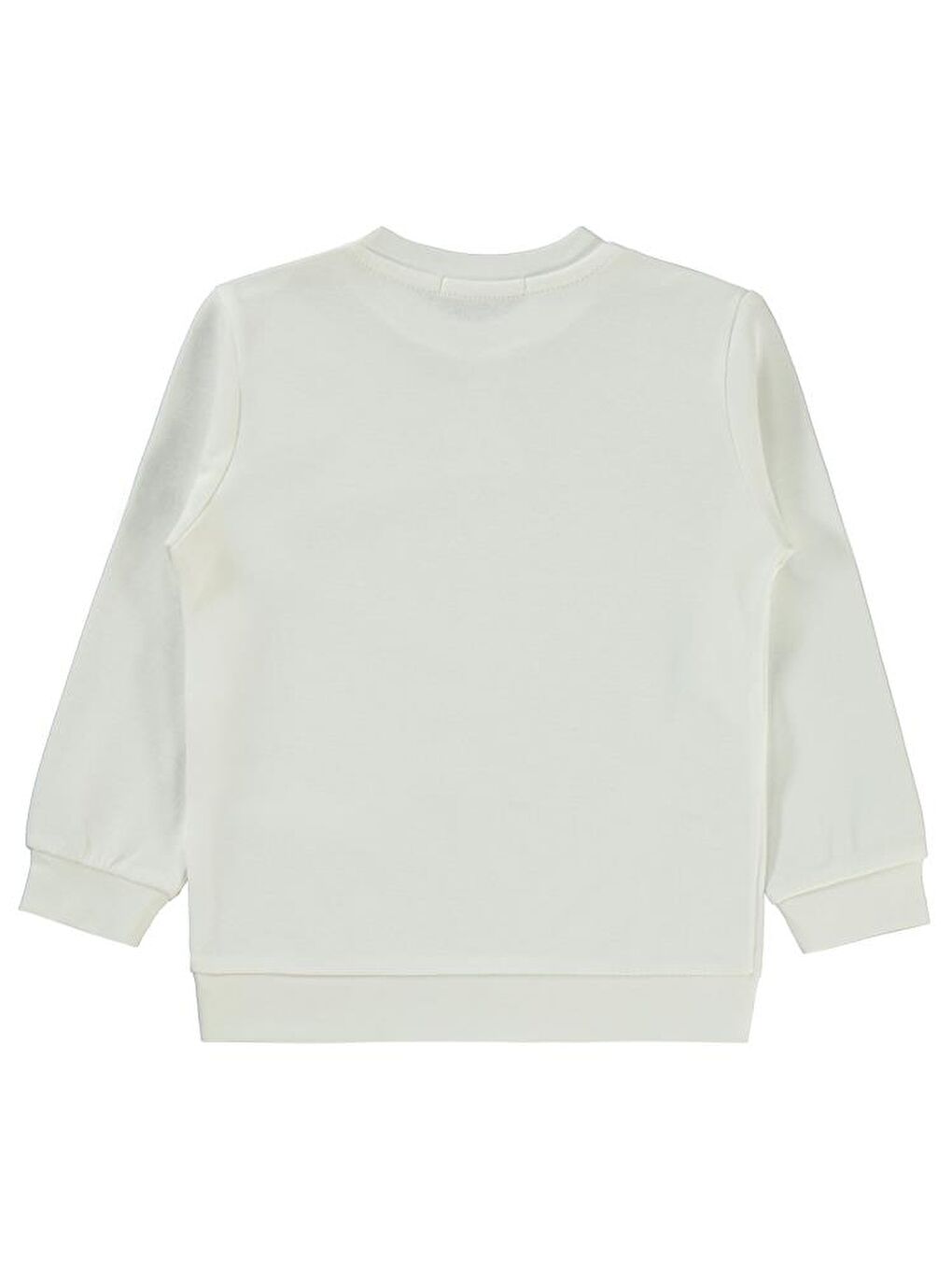 Girls Düz 2-5 Yaş Sweatshirt - Ekru 3-4 Yaş-1