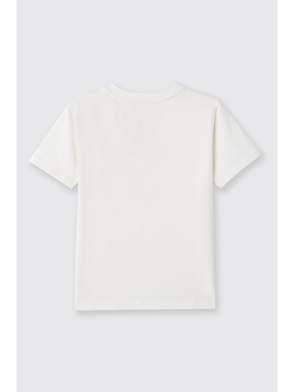 Ekru Liberty Kumaş Nakışlı Kız Çocuk Tişört-3