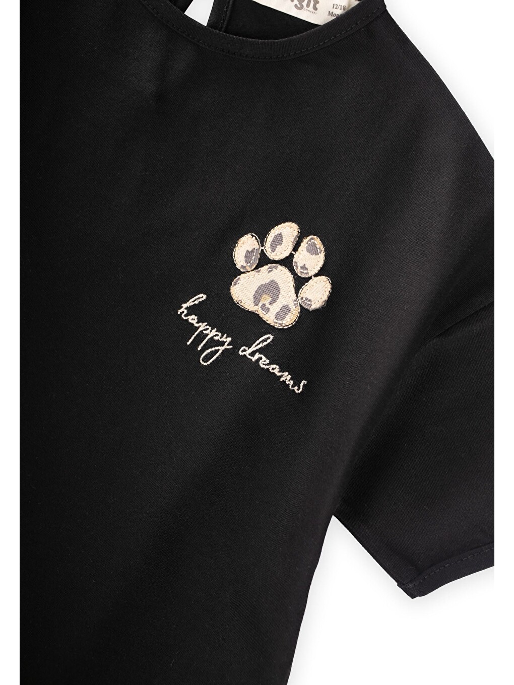 Desenli Şortlu T-Shirt Takım 1-7 Yaş Siyah-2