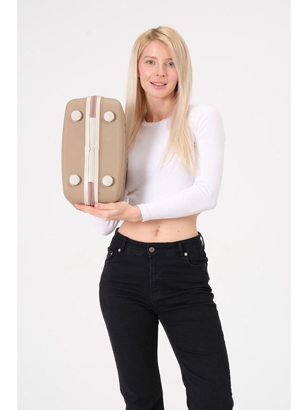 Gold-Krem PP Makyaj Çantası-8