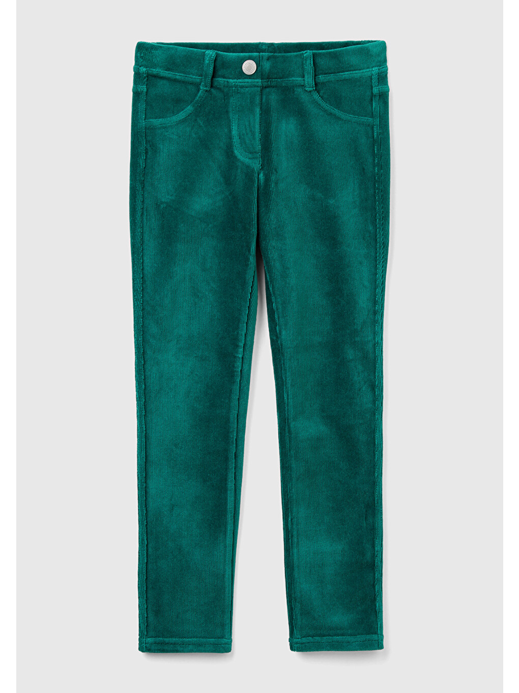 Kız Çocuk Çam Yeşili Kadife Jegging Tayt