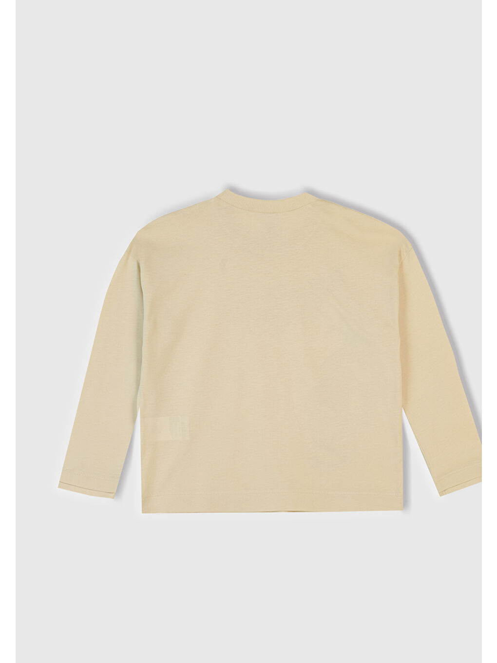 Ekru Kız Çocuk Krem Üstü Baskılı Altı Desenli Paçası Kıvrık Pijama Takımı-4