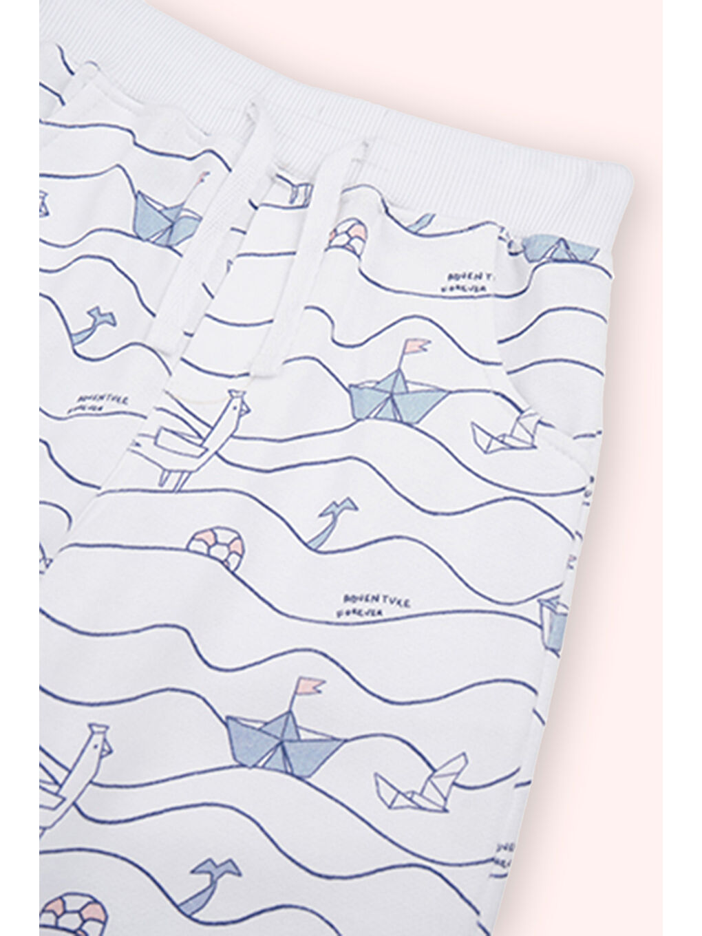 Erkek Çocuk Baskılı Eşofman Alt Beyaz