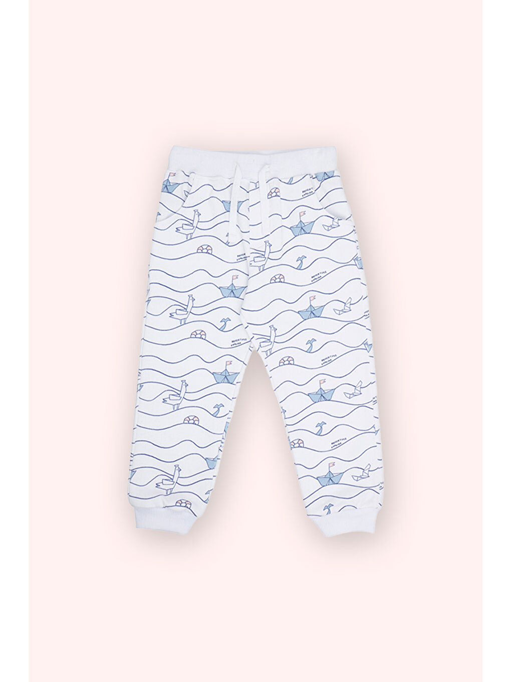 Erkek Çocuk Baskılı Eşofman Alt Beyaz-2