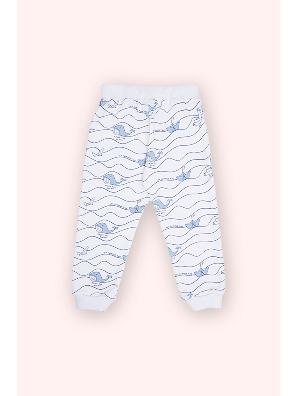 Erkek Çocuk Baskılı Eşofman Alt Beyaz-4