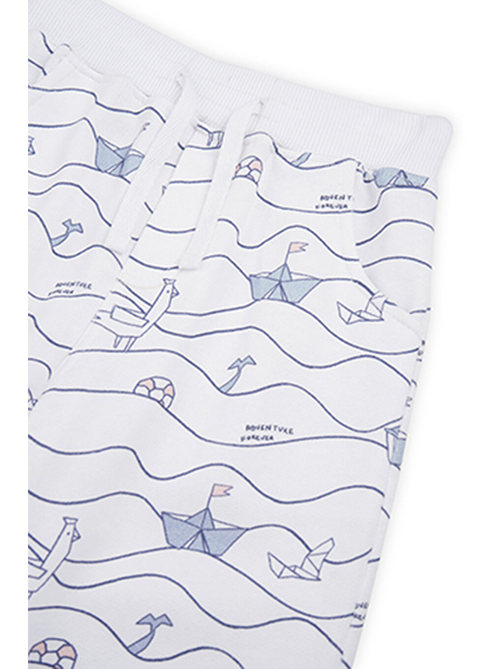 Erkek Çocuk Baskılı Eşofman Alt Beyaz-5