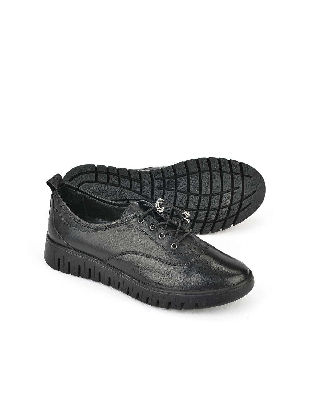 Kadın Hakiki Deri Konfor Ayakkabı 15355Z27671 Siyah-3