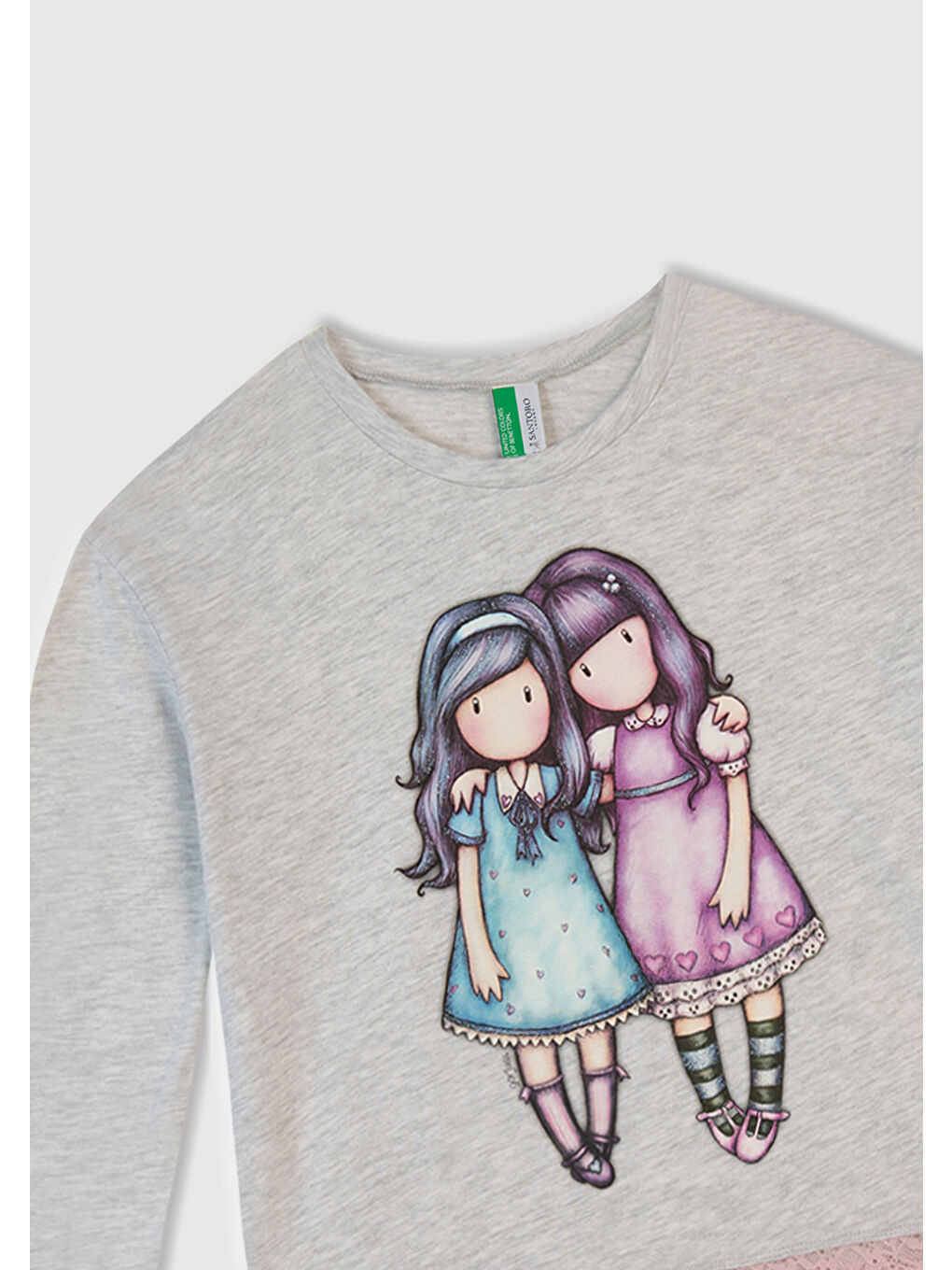 Kız Çocuk Beyaz Mix Üstü Baskılı Altı Desenli Pijama Takımı-6