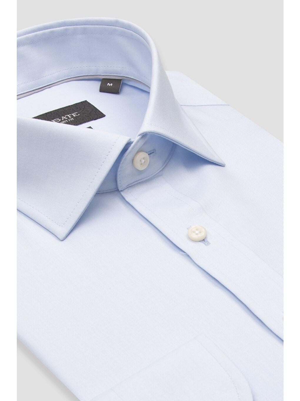 Fabio Non Iron Twill Pamuklu Comfort Fit Açık Mavi Klasik Yaka Erkek Düz %100 Pamuk Gömlek-1