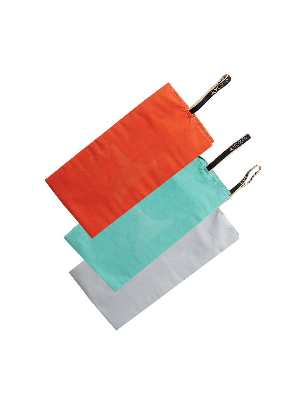 Kahverengi KIREMIT-GRI-SU YESILI 3'lü Paket Mikrofiber (80 cm X 150 cm) Plaj Havlusu