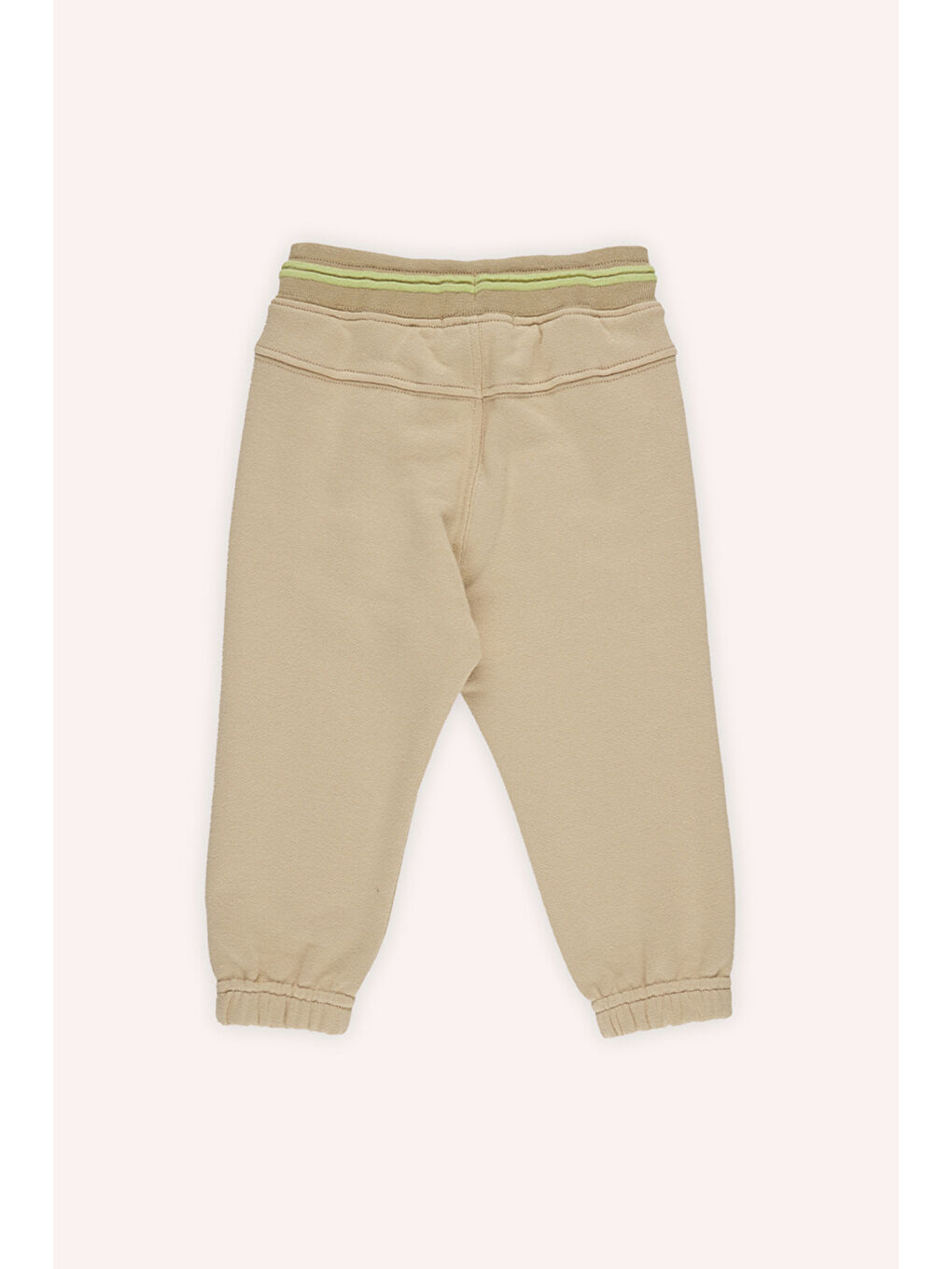 Erkek Bebek Paçası Lastikli Bej Eşofman Alt-1