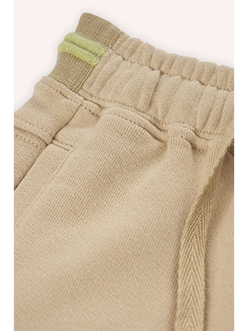 Erkek Bebek Paçası Lastikli Bej Eşofman Alt-2