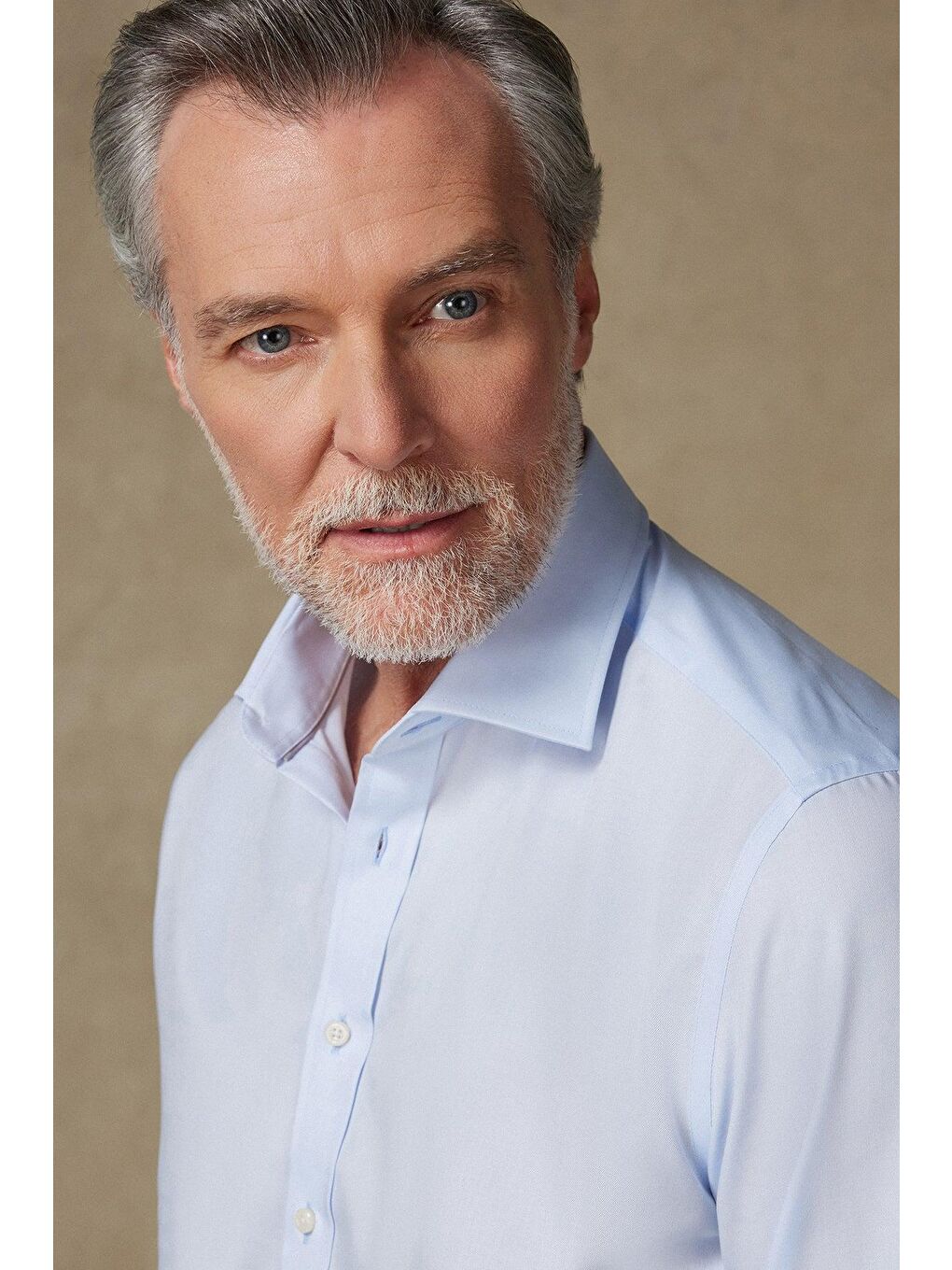 Fabio Non Iron Twill Pamuklu Comfort Fit Açık Mavi Klasik Yaka Erkek Düz %100 Pamuk Gömlek-3