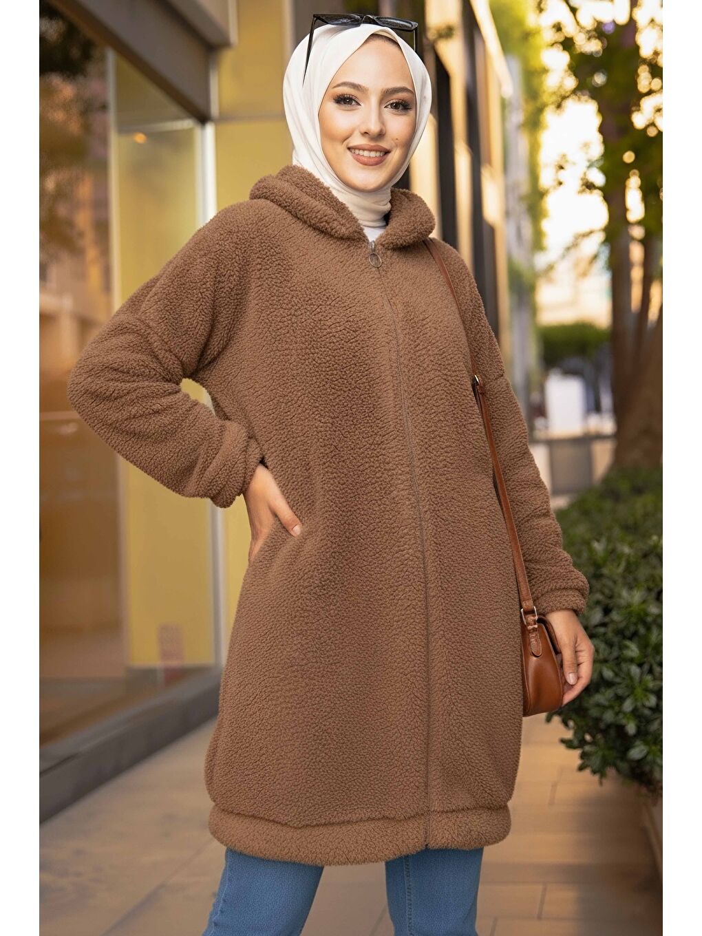 Bej Pelüş Mont Vizon - 13009-VIZON-1