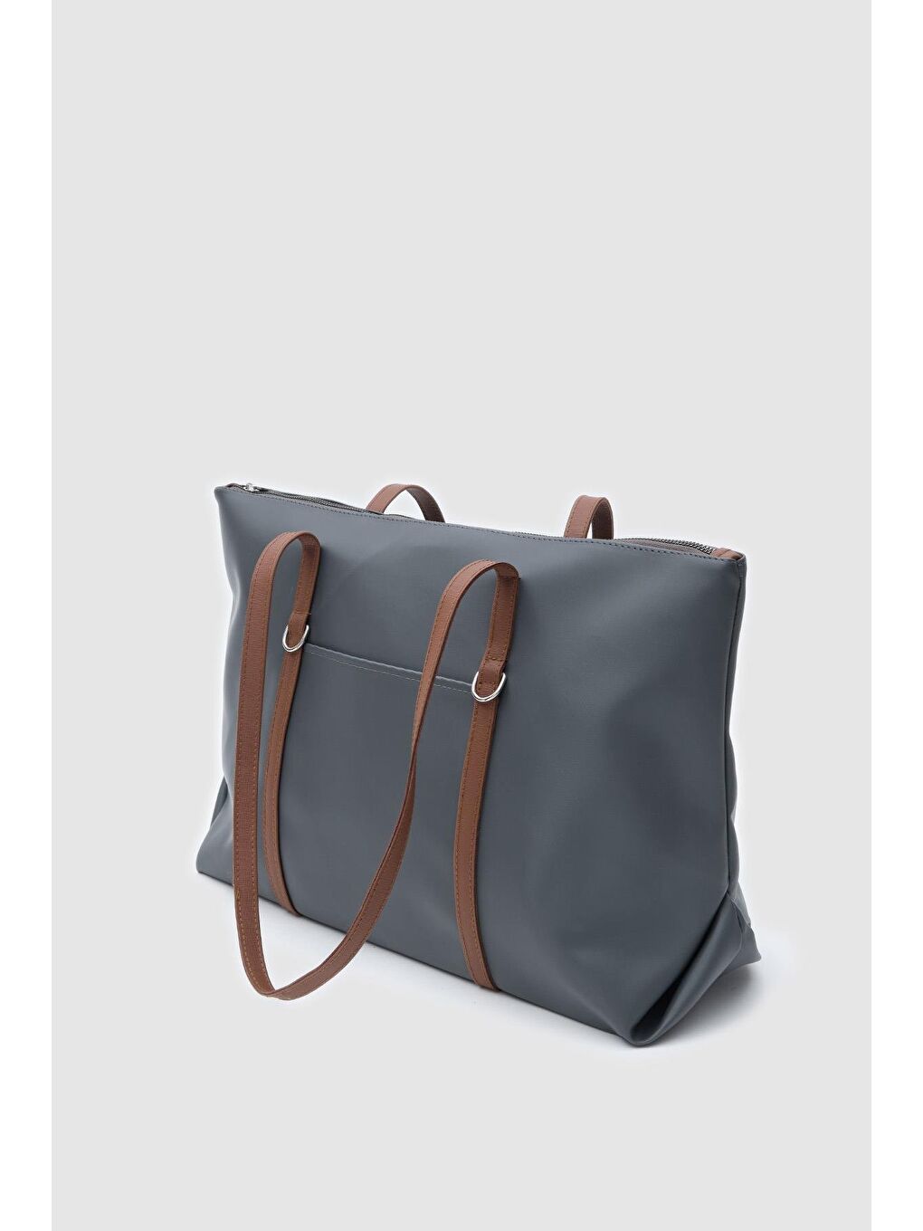 Melope Garnili Omuz Çantası Antrasit-2