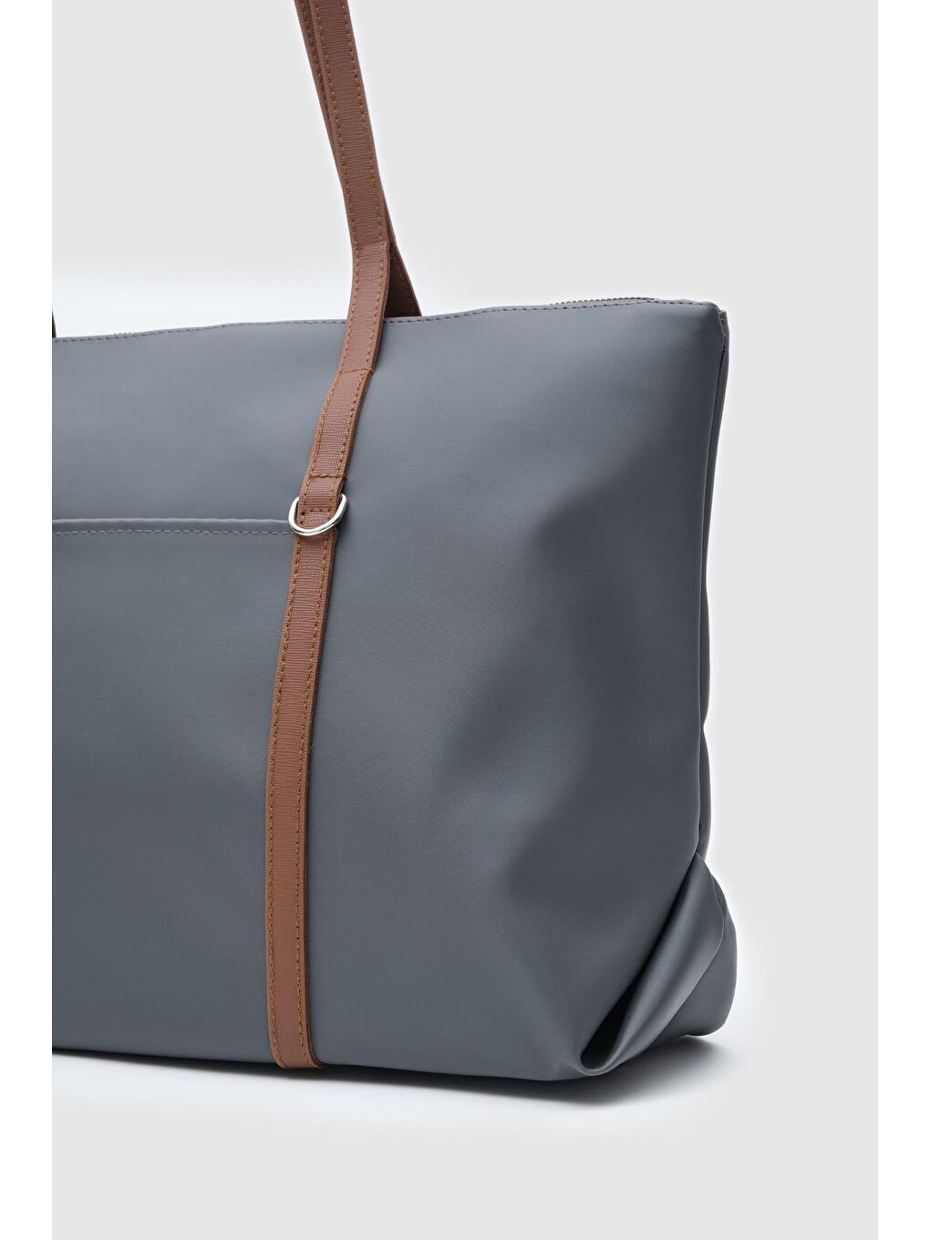 Melope Garnili Omuz Çantası Antrasit-3