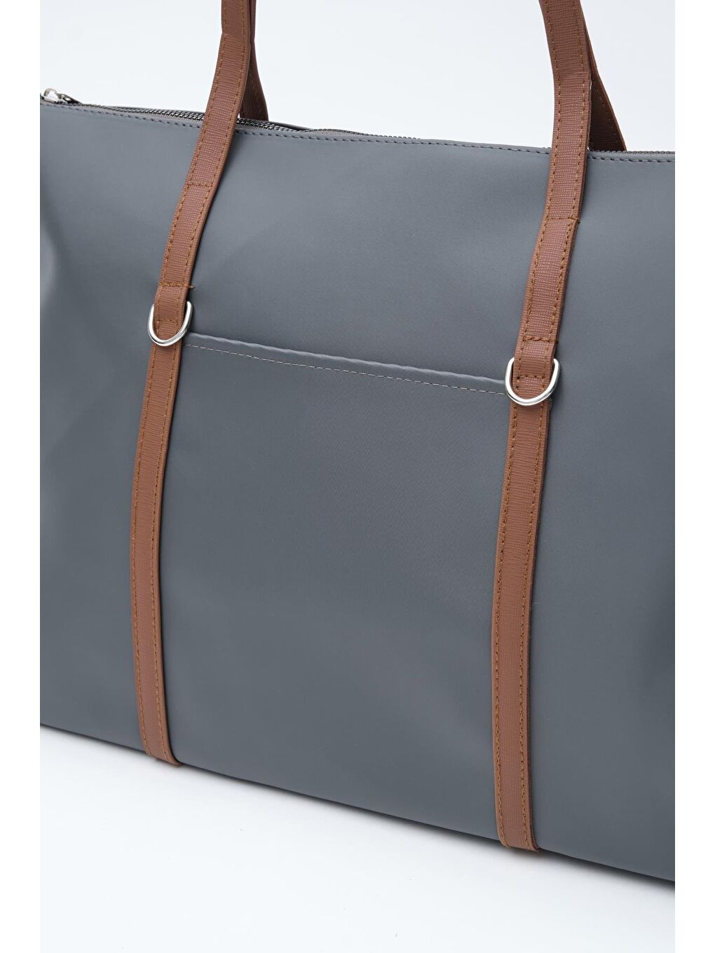 Melope Garnili Omuz Çantası Antrasit-4