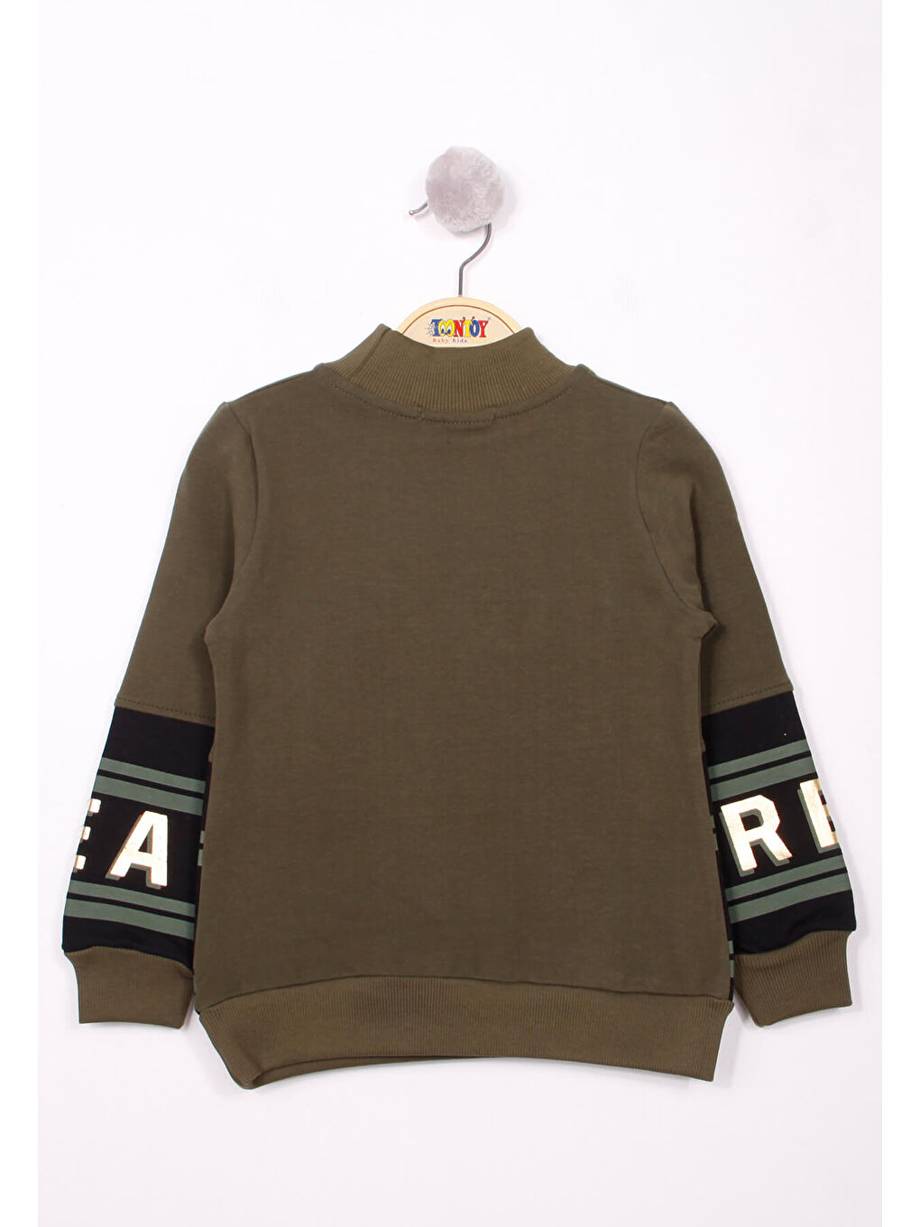 Haki Kız Çocuk Great Baskılı Sweatshirt-3