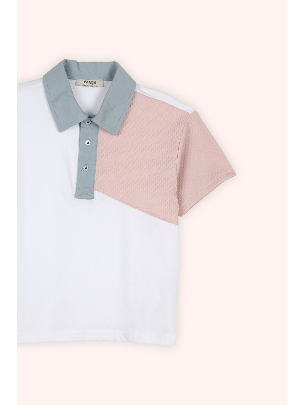 Erkek Çocuk Blok Renkli T-Shirt Mavi-1