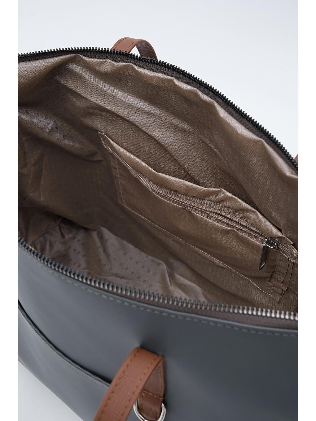 Melope Garnili Omuz Çantası Antrasit-5