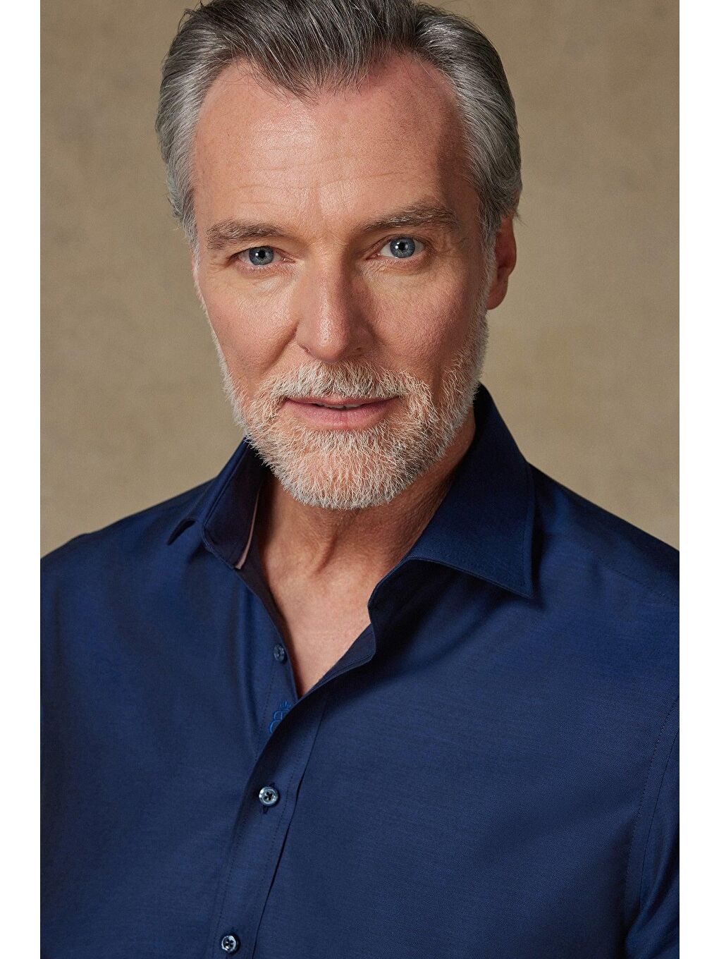 Donatello Non Iron Twill Pamuklu Slim Fit Lacivert Klasik Yaka Erkek Düz %100 Pamuk Gömlek-3