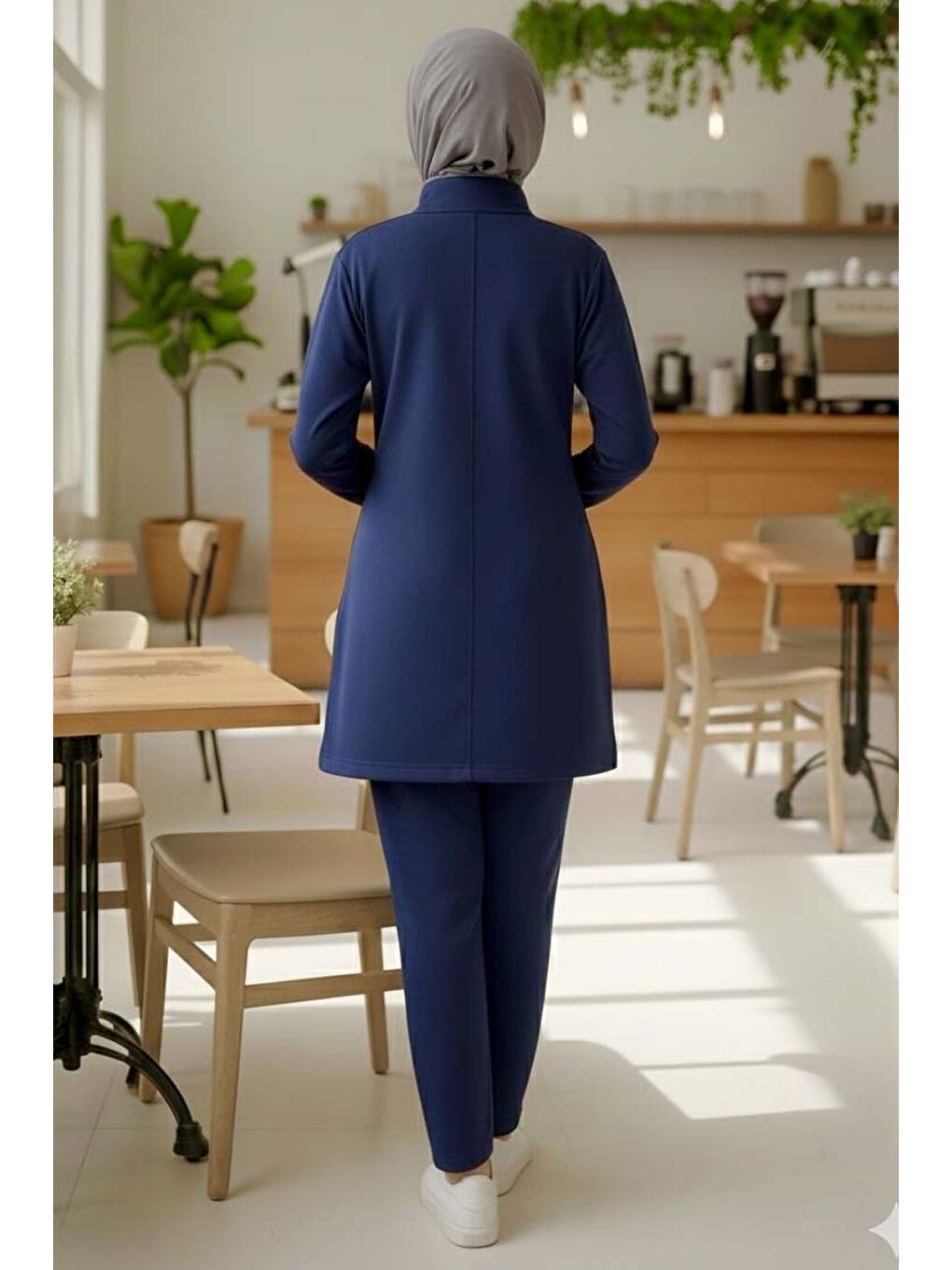 Fermuarlı Modal İkili Takım Lacivert - 1013-LACIVERT-2