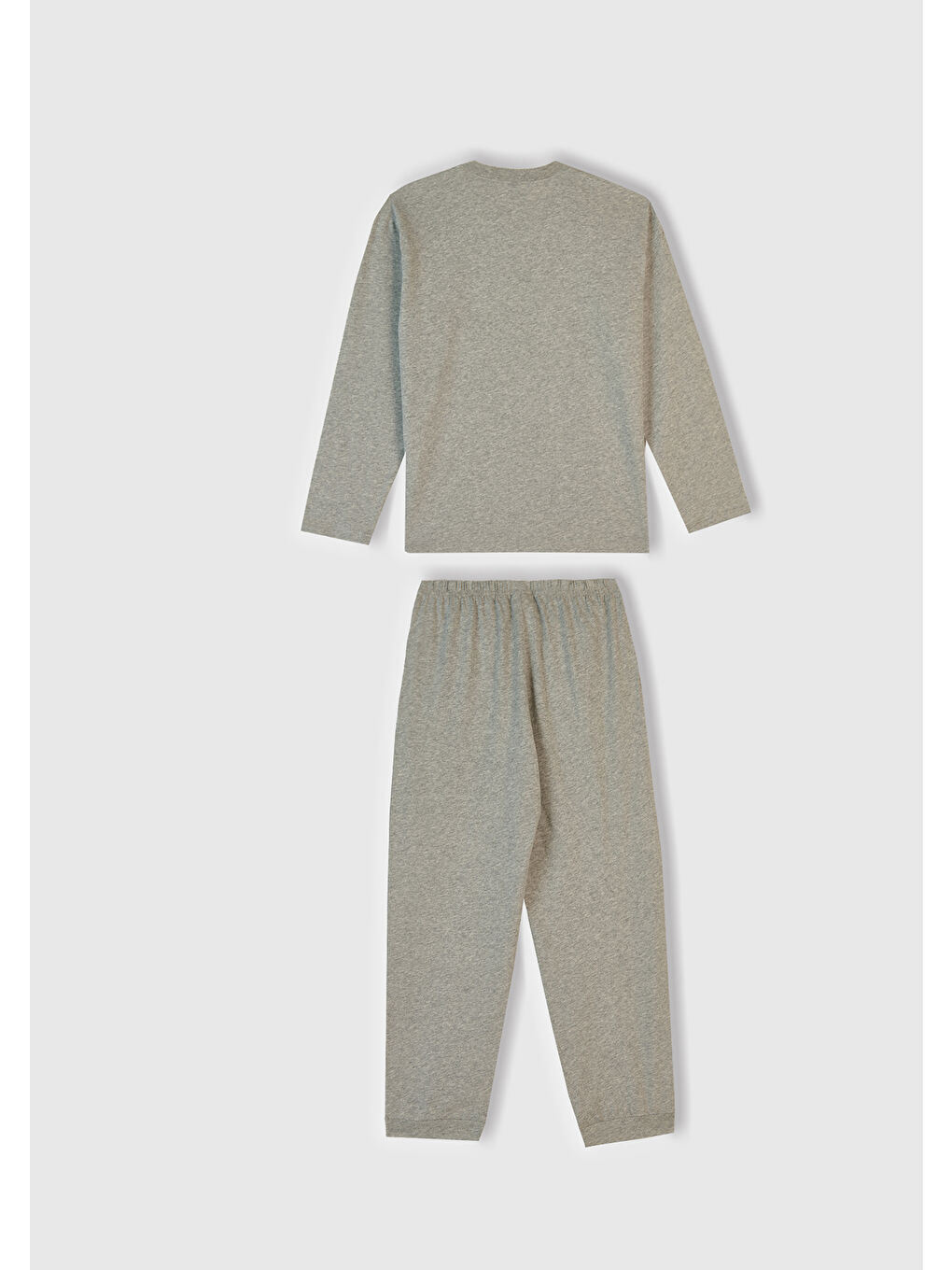 Erkek Çocuk Gri Melanj Üstü Disney Baskılı Altı Paçası Lastikli Pijama Takımı-1