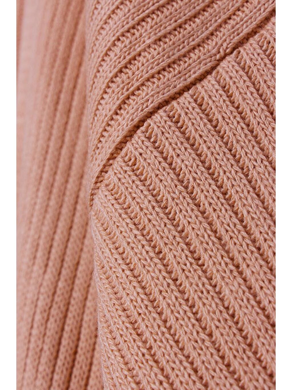 Soft Turuncu-Fitilli Kuşaklı Uzun Triko Hırka-7