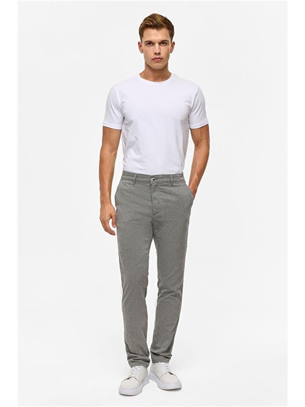 Siyah Slim Armürlü Pantolon