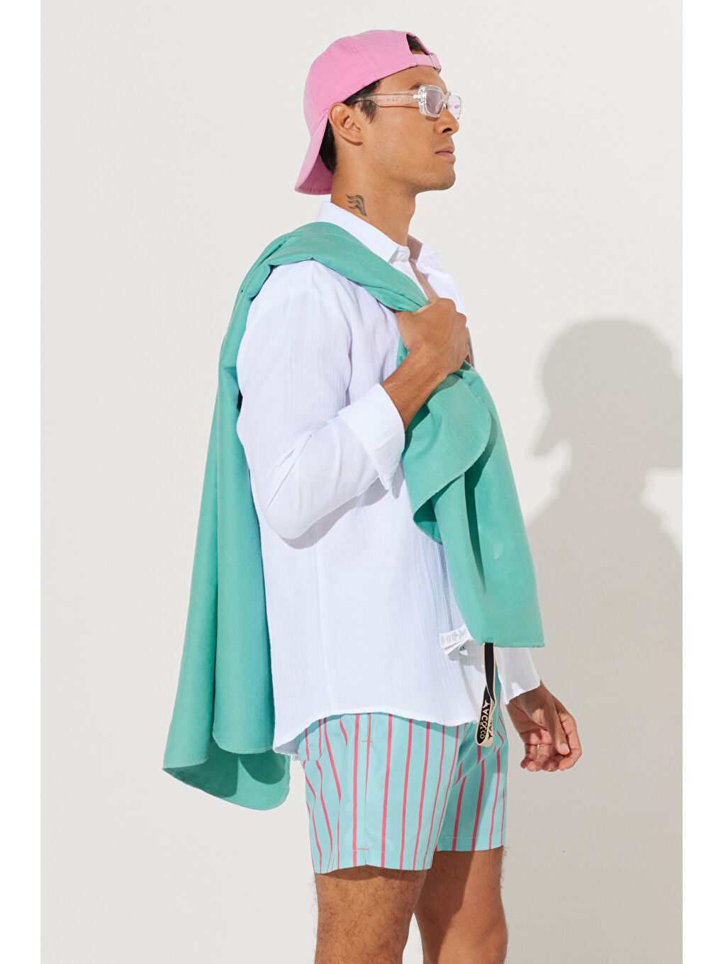 Kahverengi KIREMIT-GRI-SU YESILI 3'lü Paket Mikrofiber (80 cm X 150 cm) Plaj Havlusu-3