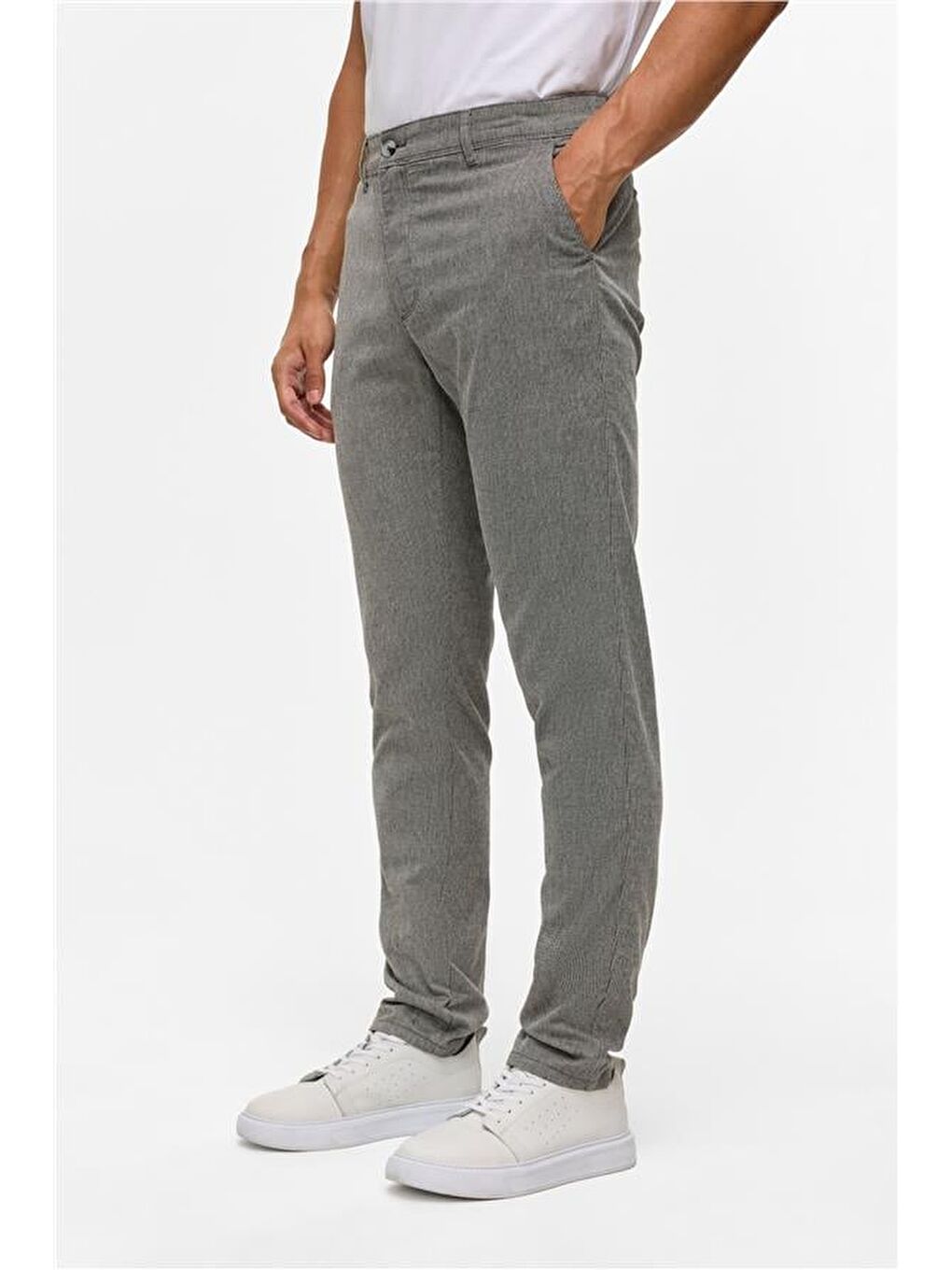 Siyah Slim Armürlü Pantolon-2