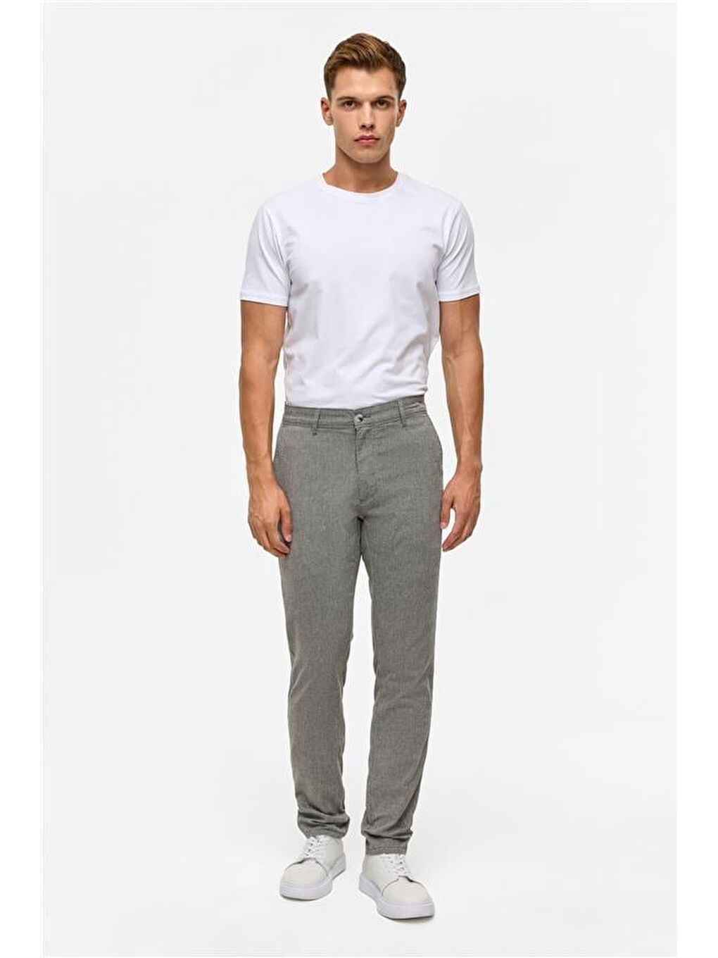 Siyah Slim Armürlü Pantolon-6