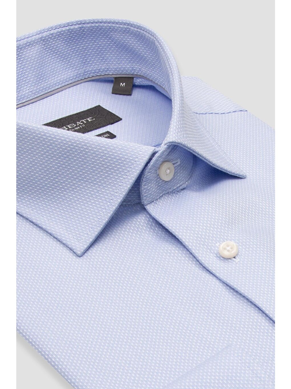 Donatello Non Iron Armür Pamuklu Slim Fit Açık Mavi Klasik Yaka Erkek Düz %100 Pamuk Gömlek-1