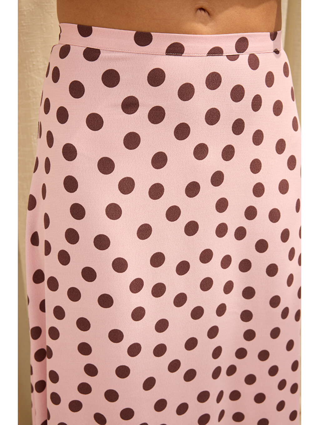 Manon Puantiyeli Pembe Crop Etek Takım-7