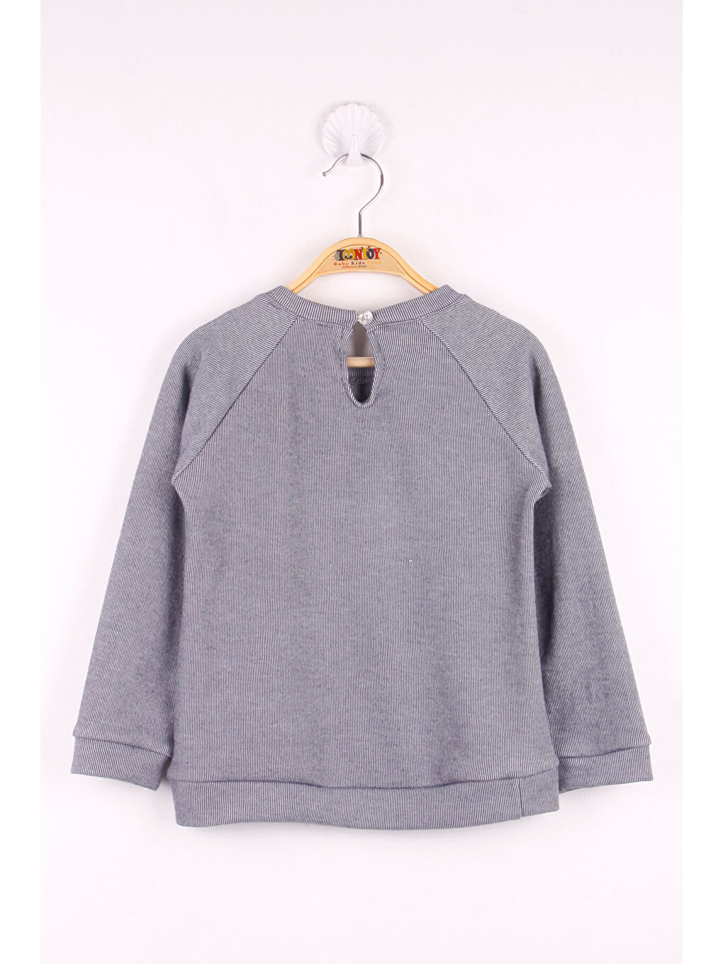 Antrasit Kız Çocuk Çanta Nakışlı Sweatshirt-1