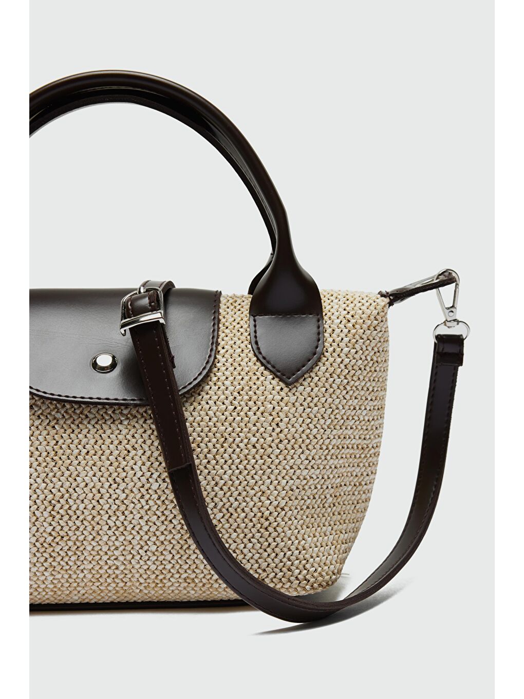 Tiger Hasır Small Omuz Çantası Kahverengi-3