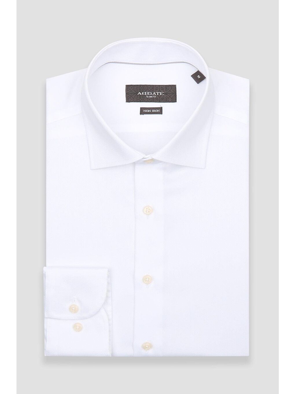 Donatello Non Iron Twill Pamuklu Slim Fit Beyaz Klasik Yaka Erkek Düz %100 Pamuk Gömlek-4