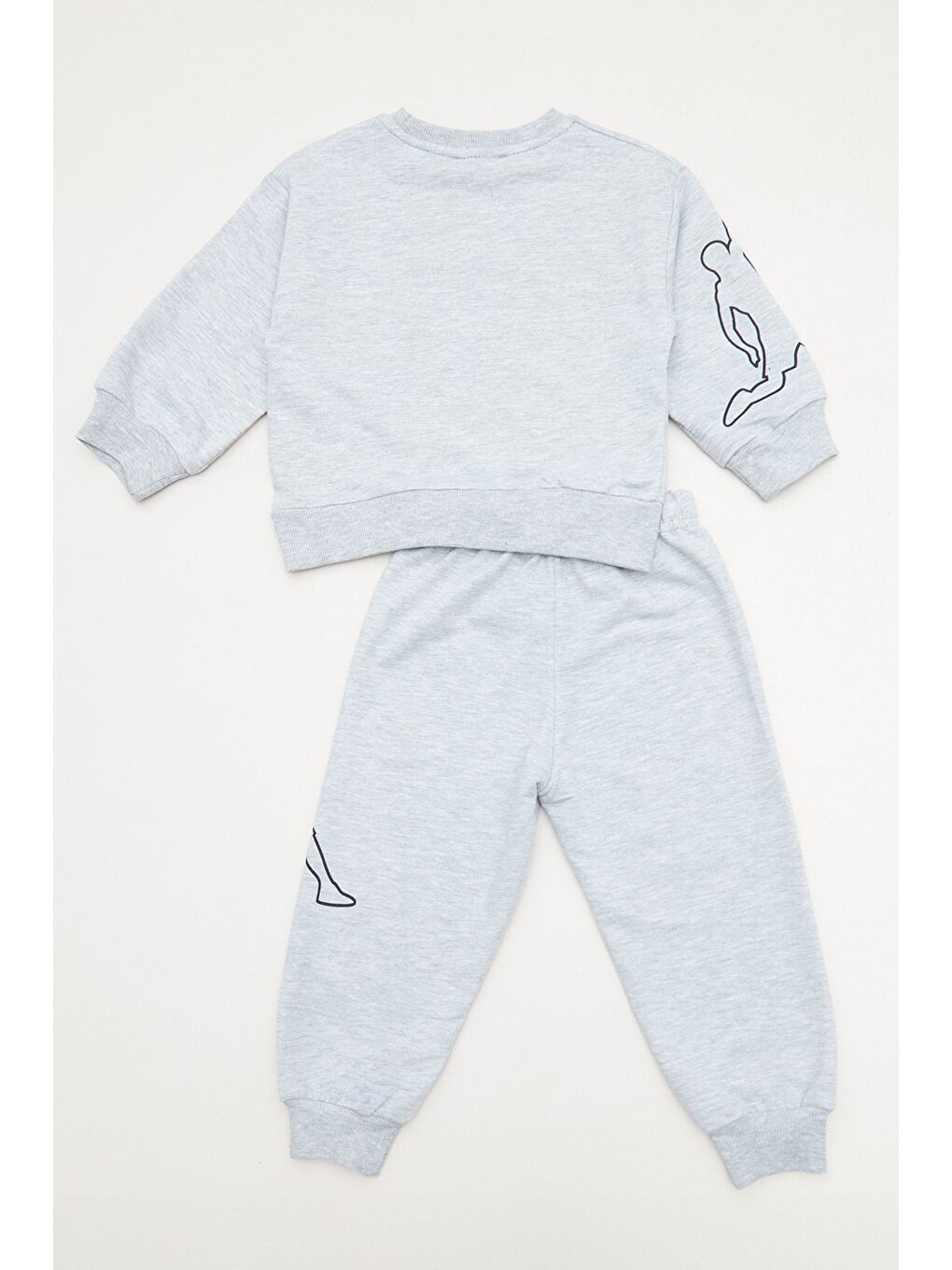 Gri Yazı Ve Basketbolcu Baskılı Erkek Çocuk 2 Li Takım-3