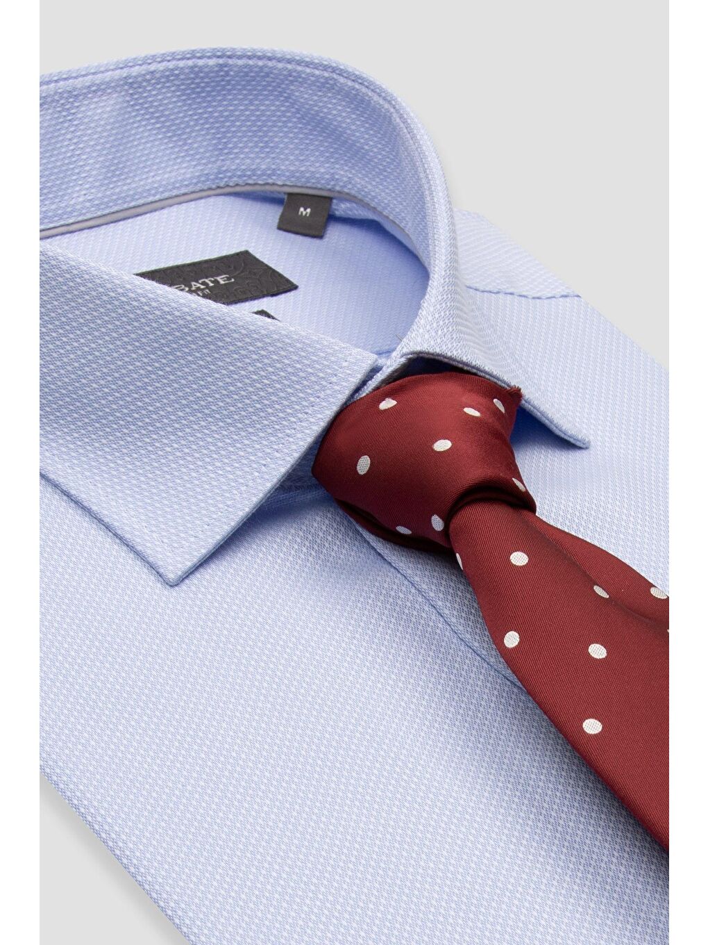 Donatello Non Iron Armür Pamuklu Slim Fit Açık Mavi Klasik Yaka Erkek Düz %100 Pamuk Gömlek-6