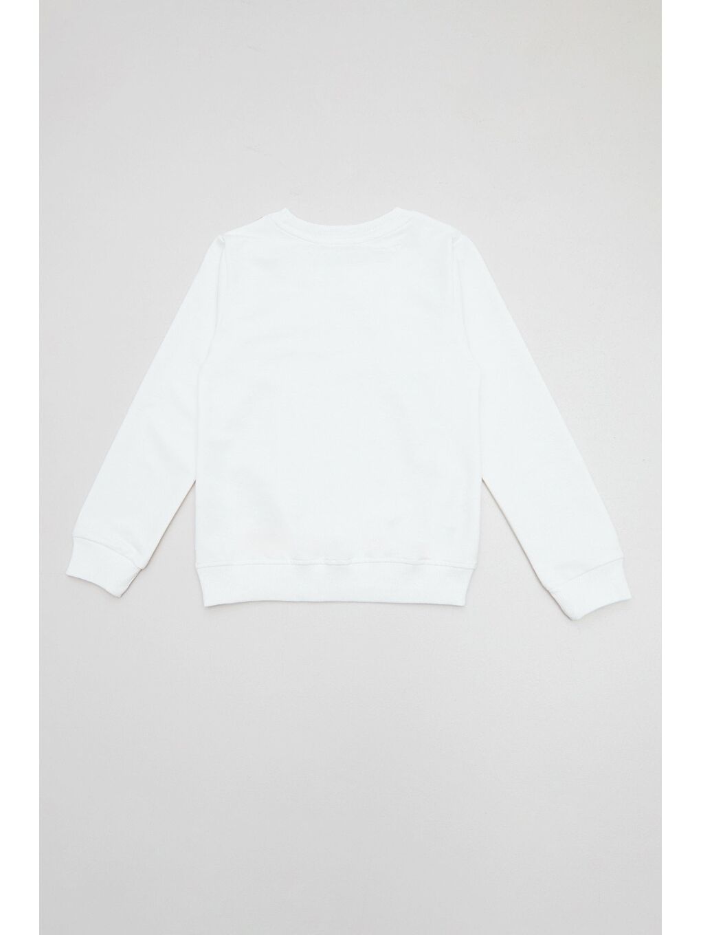 Ekru Beautiful Yazı Baskılı Kız Çocuk Sweatshirt-3