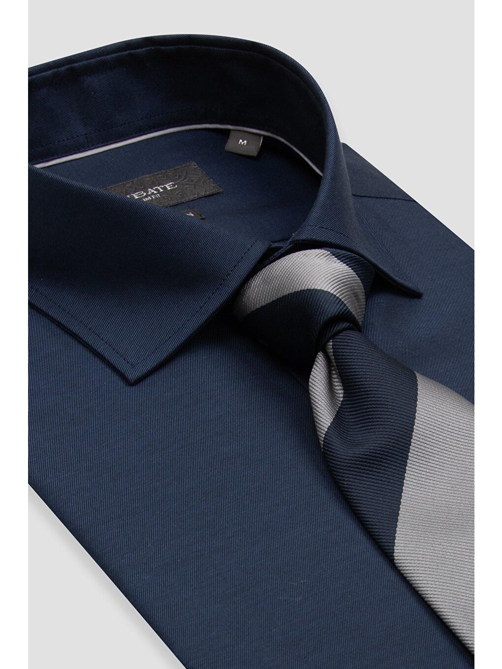 Fabio Non Iron Twill Pamuklu Comfort Fit Lacivert Klasik Yaka Erkek Düz %100 Pamuk Gömlek-6