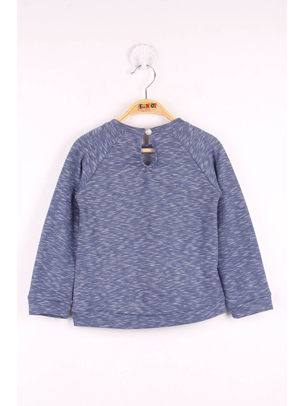 Lacivert Kız Çocuk Çanta Nakışlı Sweatshirt-2