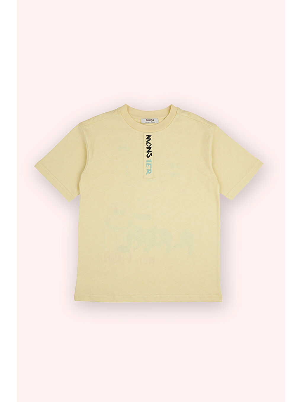 Erkek Çocuk Baskılı Detaylı T-Shirt Sarı