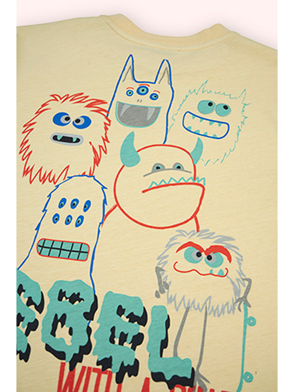 Erkek Çocuk Baskılı Detaylı T-Shirt Sarı-6