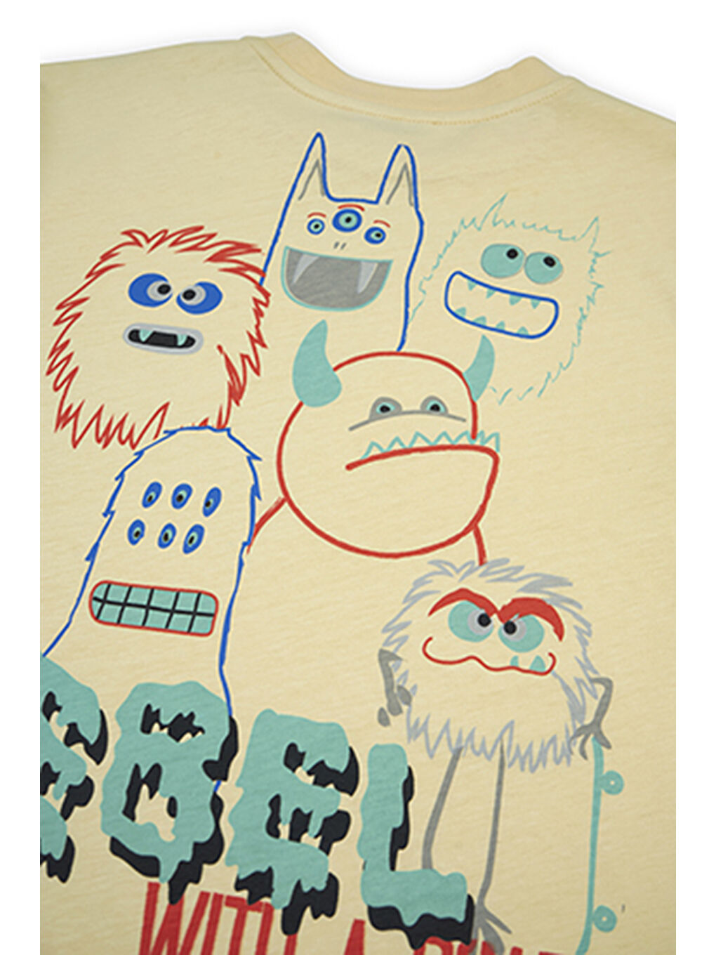 Erkek Çocuk Baskılı Detaylı T-Shirt Sarı-7