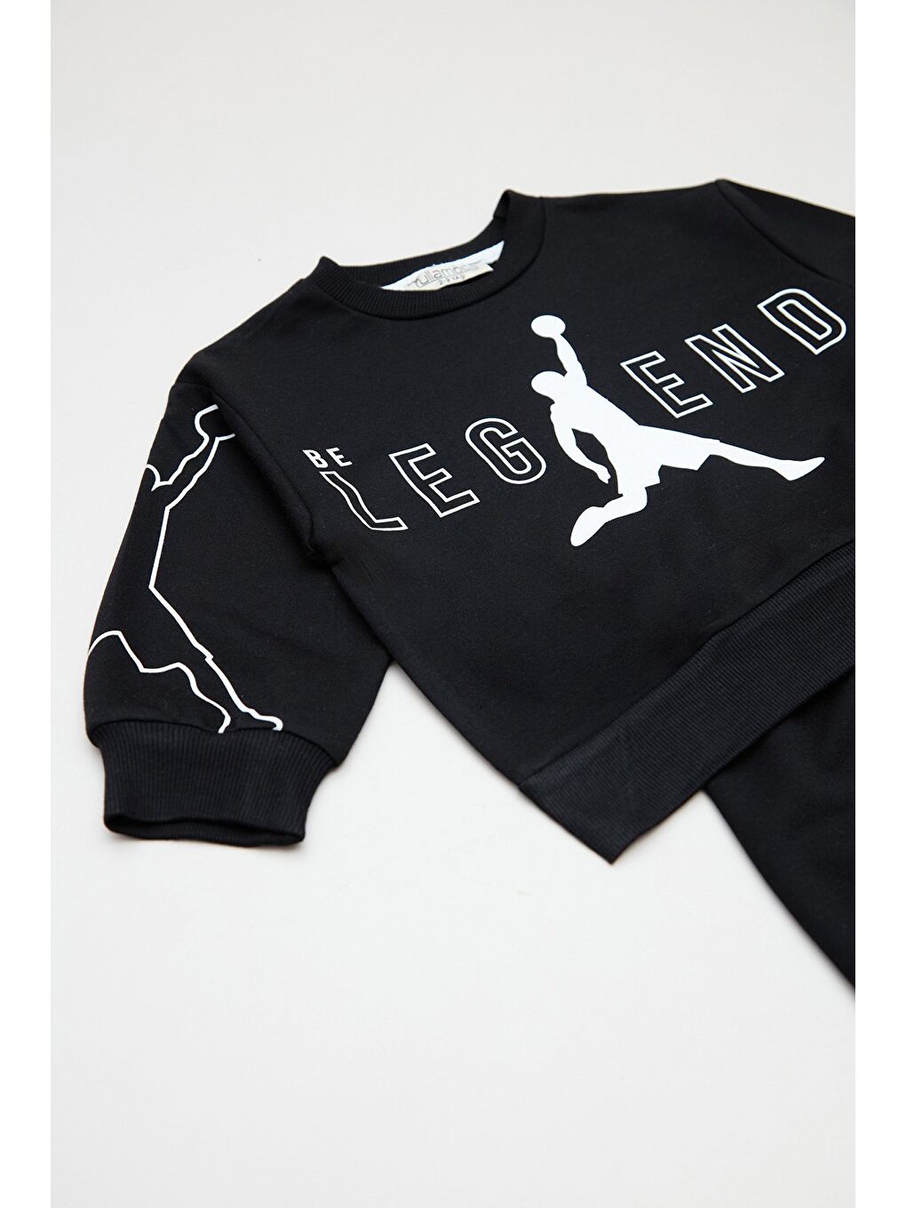 Siyah Yazı Ve Basketbolcu Baskılı Erkek Çocuk 2 Li Takım-2