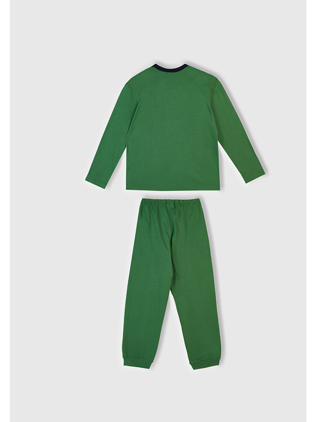 Erkek Çocuk Yeşil Üstü Baskılı Altı Cepli Pijama Takımı-1
